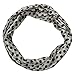 Polka Dot Infinity Scarf for Women with Zipper Storage Pocket - Pop Fashion (Brown)