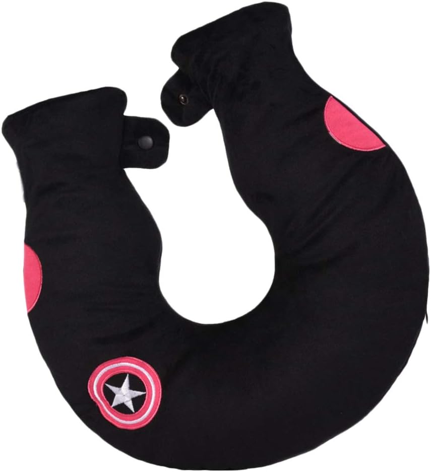 OBRlygeuaw Explosion proof tasteless Hot water bottle,U type high density pvc water injection for pain relief hot compress and heat therapy-black U type