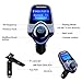 VicTsing Bluetooth FM Transmitter for Car, Wireless Bluetooth Radio Transmitter Adapter with Hand-Free Calling and 1.44” LCD Display, Music Player Support TF Card USB Flash Drive AUX - Blue