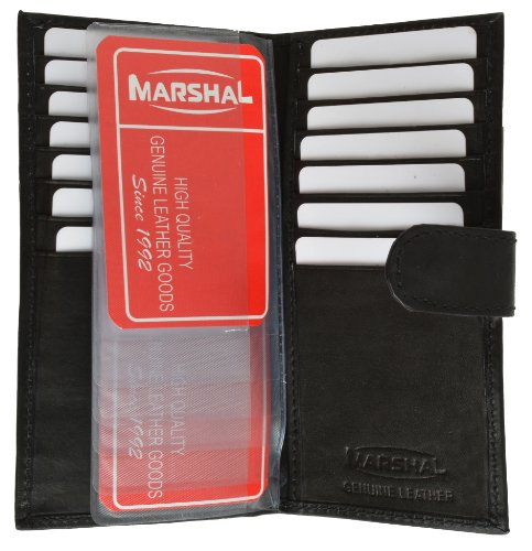 Wo Checkbook Cover Credit Card Slots Secure by Button Closure by Marshal