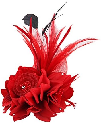 Flower Fascinator Hair Clip Wedding Accessory Birdal Dress Brooch Pin for Women