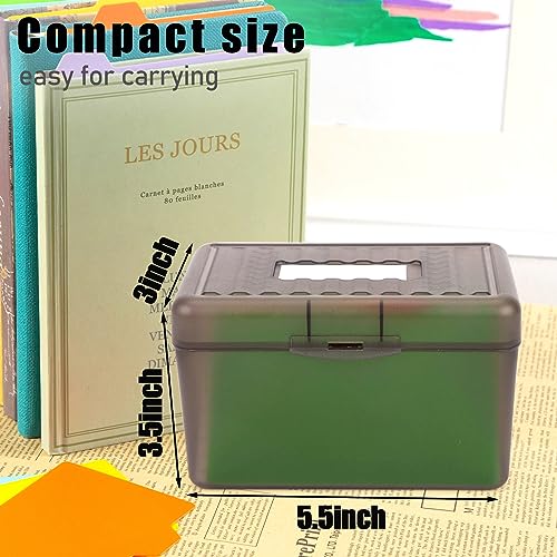 Koogel Index Card Holder 3x5, Index Card Organizer with 100 Ruled Index Cards and 10 Plastic Dividers Card File Box for Flash Cards Business Cards School Office Supplies