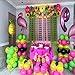 SAKOLLA Large Size Flamingo and Pineapple Helium Balloon,Flamingo Party Decorations, Hawaii Luau Party Supplies - Pack of 4