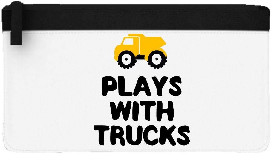 Plays with Trucks Matching Family Set Flat Pencil Case - Black
