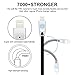 IVVO Lightning Cable 3Pack 4FT 6FTx2 Fast Charging Cord Lightning to USB Cable Charger with LED Light for iPhone X/8/8Plus/7/7 Plus/6/6 Plus/6s/6s Plus/5/5S/5C/SE/iPad, iPod and More