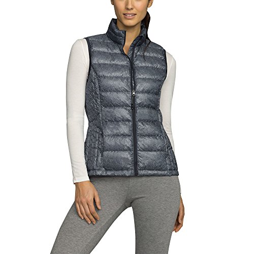 32 Degrees Heat Womens Packable Down Vest Blackout Twill Medium