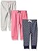Luvable Friends Unisex Baby Cotton Pants, Navy Polkadot, 9-12 Months