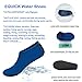 EQUICK Water Socks Durable Aqua Fins Barefoot Shoes New Version Updated Size Beach Pool Swim Surf Yoga Exercise,CTF03,Black,XXL