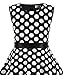 MUADRESS Girls Sleeveless O-Neck Audrey 1950s Vintage Swing Princess Party Dress