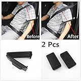 FMtoppeak 2 Pcs Smart Seatbelt Adjuster Clip Buckle Shoulder Relax Neck Comfort Supports Seat Belt Clip