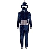ONLY BOYS Boys Onesie Pajamas - Fleece Onesie Pajamas for Boys - Long Sleeve Zip Up Hooded Kids PJs Sleepwear