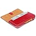 Yafeige Large Luxury Women's RFID Blocking Tri-fold Leather Wallet Zipper Ladies Clutch Purse(1-Waxed Red)