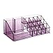 Ikee Design Purple Jewelry & Cosmetic Storage Display Boxes Two Pieces Set, Purple Cosmetic Jewelry Organizer Makeup Holder, Purple Cosmetic Holder Stand