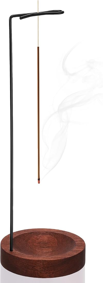 Meng Jiaran Walnut Wood Incense Holder, Modern Design for Home Decor