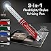 Nurse Gift Pen With Engraved Messaged “Save a Life, You are a Hero, Save 100 Lives You are a Nurse” - 3-In-1 Pen,Stylus,and Flashlight For the Nurses Notes Tablets and Phone - Red - By SyPen