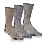 Omni-Wool 3 Pairs Merino Wool Light Hiker Socks (Large, 3 Pair Variety Bundle)