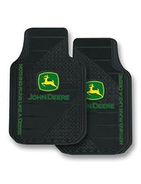 John Deere fábrica estilo logotipo recortar to fit moldeado Driver Pasajero delantero Piso Mats   Conjunto de 2