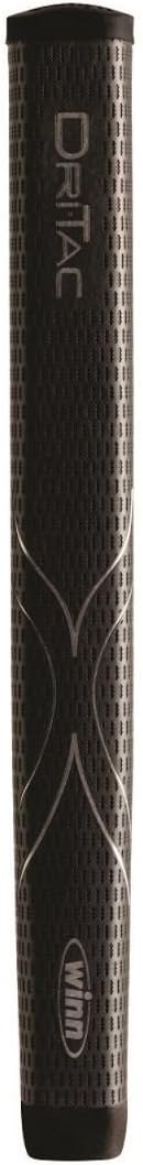 Winn DriTac Lite Jumbo Pistol Putter Golf Grip, Dark Gray