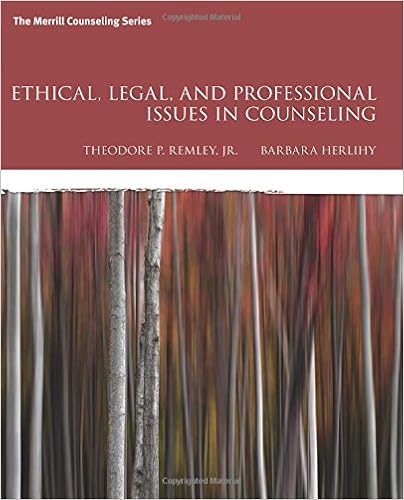 Amazon Com Ethical Legal And Professional Issues In Counseling 5th Edition 8601422003925 Remley Jr Theodore P Herlihy Barbara P Books