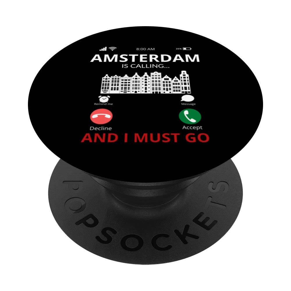 Amsterdam Is Calling - Netherlands Souvenir PopSockets Swappable PopGrip