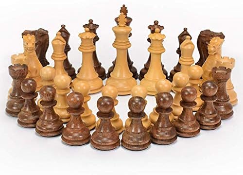 ウッドチェスの駒セット3dチェスの駒ゲーム高級な木製の手彫りチェスの駒チェッカープロの競争大人の子供のための