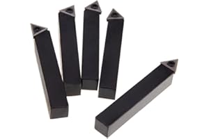 Artibetter 5pcs Carbide CNC Lathe Turning Tool Set 10mm 3/8 Inch Inserts for Metal Cutting and Boring