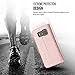 WWW Galaxy S8 case, [ Mirror Series] RFID-Resisting PU Leather Case Kickstand Flip Case with Card Slots and Mirror for Samsung Galaxy S8 Rose Gold