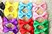 Yagopet 20pcs New Dog Hair Bows Topknot Solid Small Bowknot with Rubber Bands Pet Grooming Products Mix Pure Colors Pet Hair Bows Dog Hair Accessories (Solid Color)