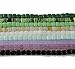 Green Violet Milky Mix 6mm Square Czech Czechmate Glass Two Hole Tile Bead Approx 225