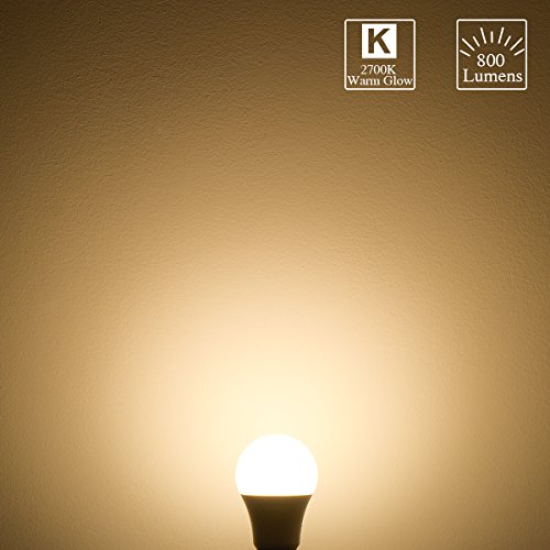 Led Light Bulbs 10 Watt [60 Watt Equivalent], A19 - E26 Dimmable, 2700K Soft White, 800 Lumens, Medium Screw Base, Energy Star, UL Listed by Mastery Mart (Pack of 4)