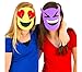 Emoji Party Masks 12 Pack, For Party Favors and Giveaways by Big Mo's Toys