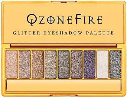 Glitter Sparkly Eyeshadow Palette Ultra Pigmented Eye Shadow Powder 9 Colors Makeup Palette for Mother's Day Wedding Evening Party