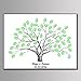 Shelling Home Gender Reveal Decorations Fingerprint Tree Party Wedding Signs Guest Book Ideas, Wall Art 23.6 inches Canvas Creative DIY Painting with 12 Ink Pads