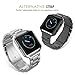 MoKo Fitbit Blaze Band, Universal Stainless Steel Watch Band Strap Bracelet with Spring Pin for Fitbit Blaze Smart Fitness Watch, Frame NOT Included - Black