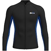 GoldFin Wetsuit Top Men 2MM Neoprene Jacket | Long Sleeve Wet Suits Tops Keep Warm for Water Sports Diving Surfing Swimming Kayaking