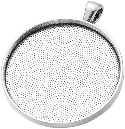 HLDIY 30pcs/lot48mm Pendant Trays Round Cabochon Blank Bezel jewelry Findings