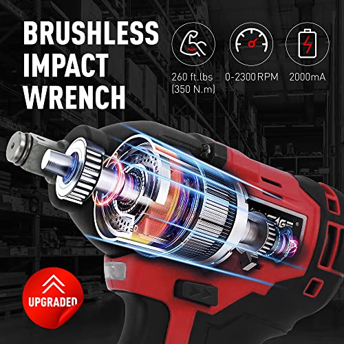 Cordless Impact Wrench 3/4 To 1/2 Inch Up To 1500FT-LBS For Makita 18V Battery