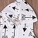 Newborn Baby Boys Girls Romper Jumpsuit Arrow Print Onesies Clothes Outfit (12~18months)