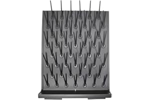 Heytaful Lab Drying Racks Pegboard Bench-top Wall-Mount Laboratory Glassware Cleaning Polyethylene Equipment (52 Black)
