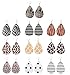 10 Pairs Leather Earrings Teardrop Leather Earrings Petal Drop Leaf Dangle Earrings for Girls Wome (Style 1)