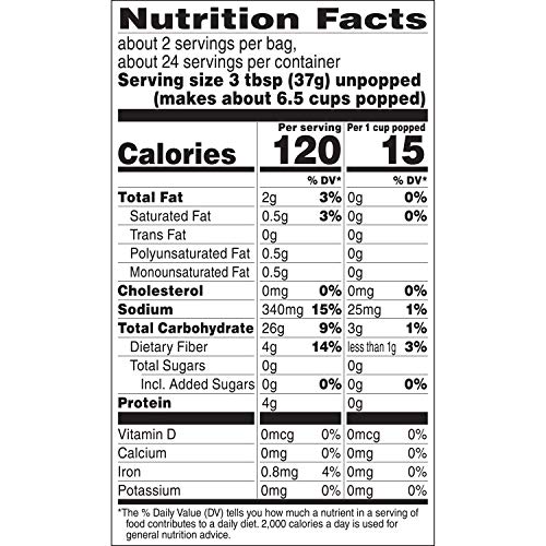 Orville Redenbacher's SmartPop! Butter Microwave Popcorn, 2.69 Ounce Classic Bag, 12-Count, Pack of 6