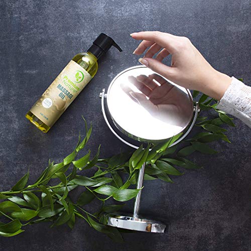 Massage Essential Oil Skin Therapy - 8 oz Grapefruit & Lemongrass Scent Natural Hypoallergenic Sensual Relaxing Oil - No Greasy Residue - Aromatherapy For Skin Muscles & Body - Premium Nature