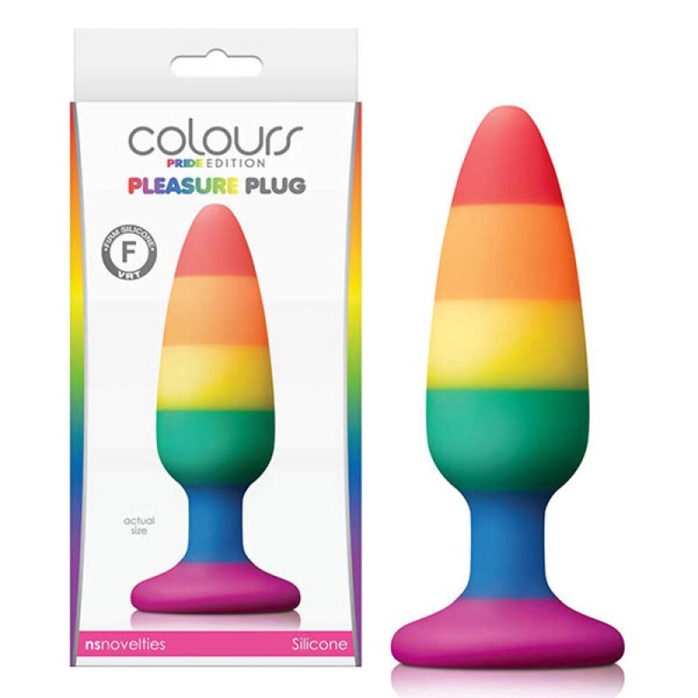 NS Novelties Pleasure Plug Rainbow Mini 190 g, Multi-Coloured, 1 Count