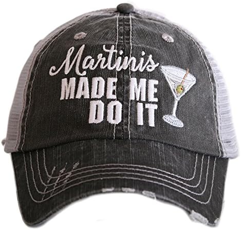 KATYDID Martinis Made Me Do It Women's Trucker Hats Caps