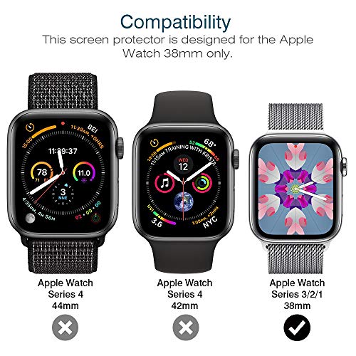 LK [6 Pack] Screen Protector for Apple Watch 38mm Series 3 2 1 - Max Coverage Bubble-Free Anti-Scrat - //coolthings.us