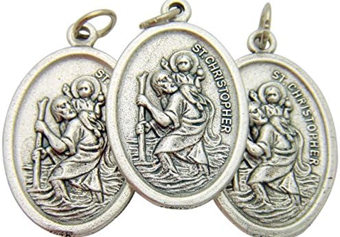 AUT Set of 3 Saint Christopher 3/4 Inch Medal