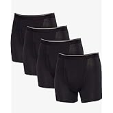 Kirkland Signature Men's Boxer Brief Pima Cotton 4 Pack, Black, XX-Large