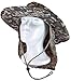 Boonie Bush Safari Outdoor Fishing Hiking Hunting Boating Snap Brim Hat Sun Cap with Neck Flap (Digital Camo, L)