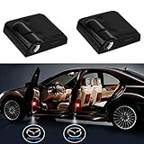 Wireless Car Door Lights, Universal Wireless Car Door Shadow Light Welcome Light Laser Emblem Logo Lamps Kit by FLYEEGO (2pcs for MAZDA)