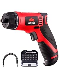 NoCry 10 N.m Destornillador eléctrico inalámbrico con 30 puntas de tornillo, batería de iones de litio recargable de 7,2 V, 2 extensores de conductores y una luz LED integrada